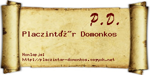 Placzintár Domonkos névjegykártya